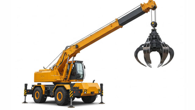 Hydraulic Crane with Grapple-2